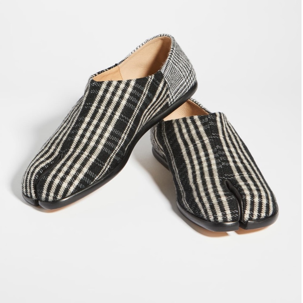 ISO Margiela tartan tabi slippers flats 36